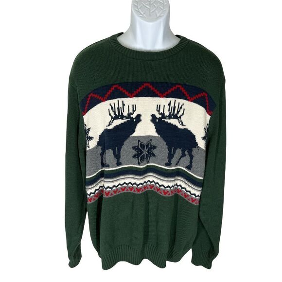 Dockers Moose Embroidered Crewneck Pullover Sweater Men’s Size XXL - Picture 1 of 3